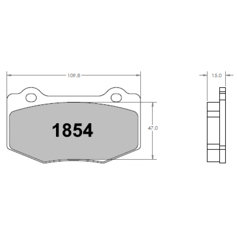 ABS-friendly for rear axles. 1854 RACE PAD SET - 332 CMPD 15 MM