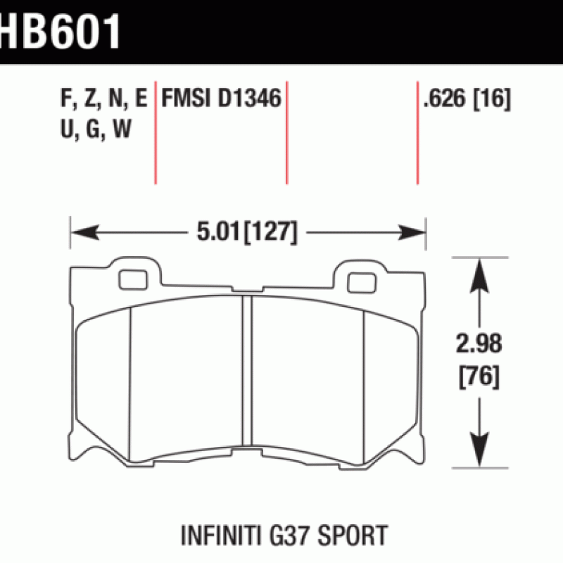 Brake Pad - DTC-30 (16 mm)