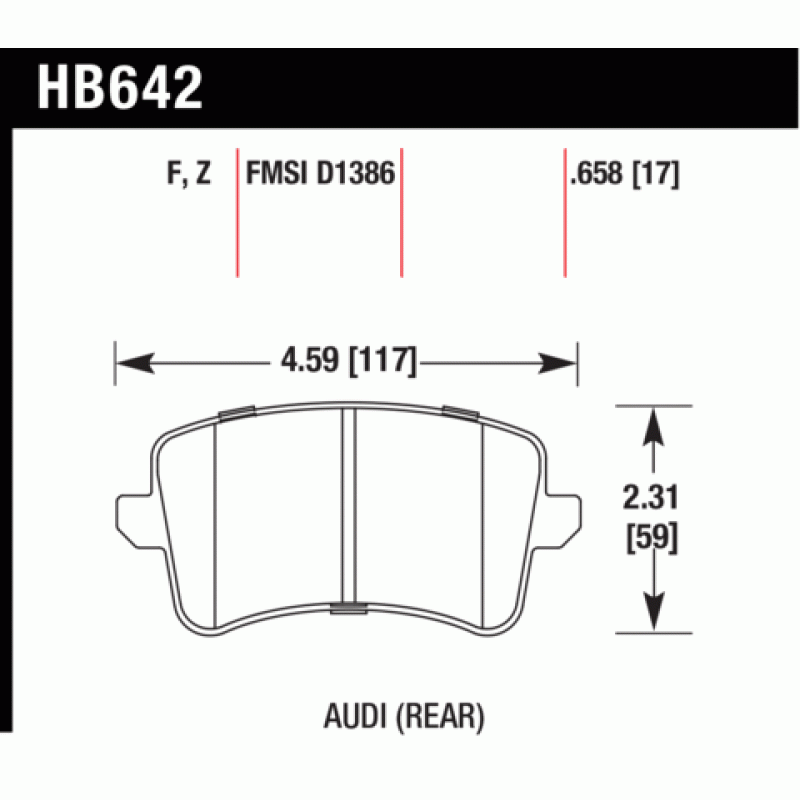 Brake Pad - DTC-30 (17 mm)