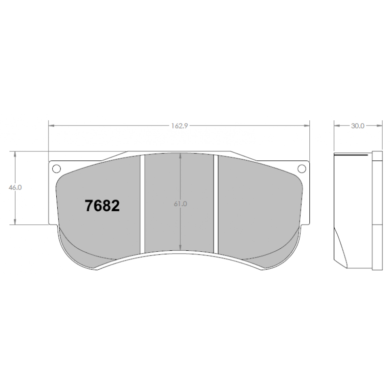 Degressive endurance / medium distance compound. 7682 RACE PAD SET - 82 CMPD 30 MM