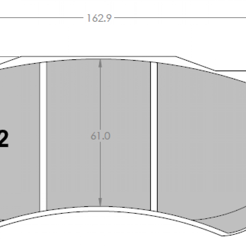 Degressive endurance / medium distance compound. 7682 RACE PAD SET - 82 CMPD 30 MM