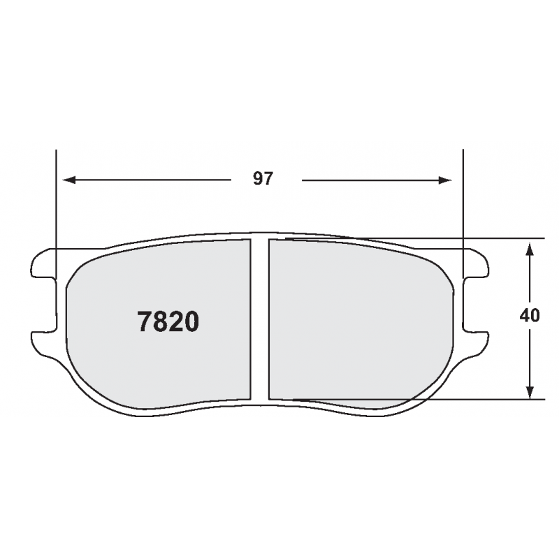 Endurance compound with less wear. Race brake pads - For ZR20 caliper (40mm radial depth)