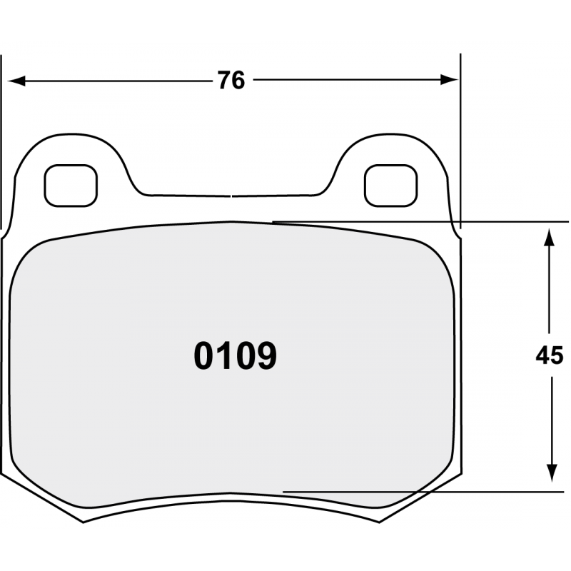 Endurance compound with less wear. Race brake pads - KTM / Lotus / Mitsubishi / Nissan / Subaru
