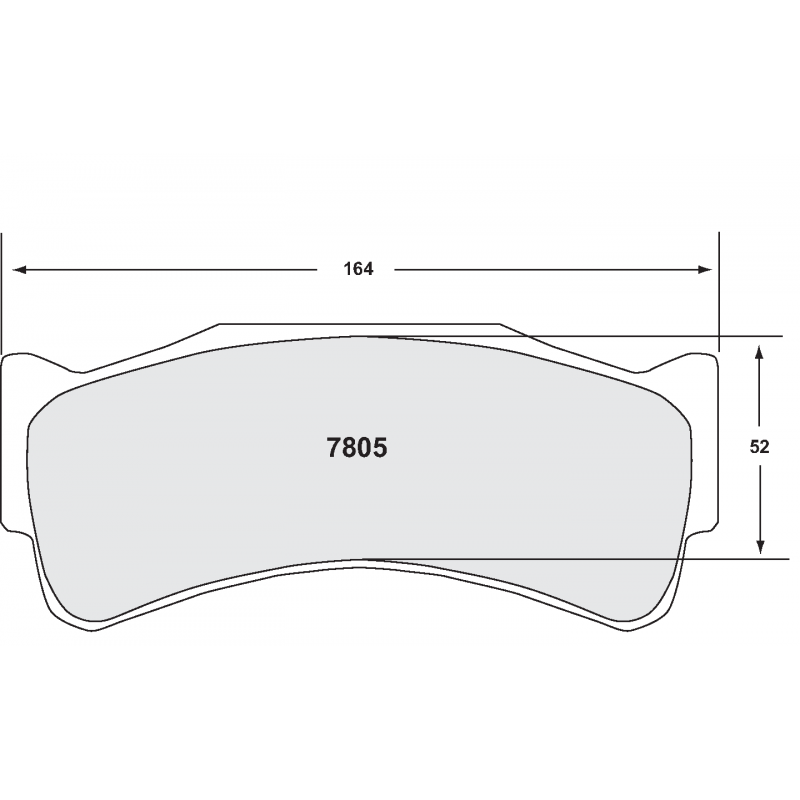 Endurance compound with less wear. Race brake pads - McLaren MP4-12C GT3 front pad