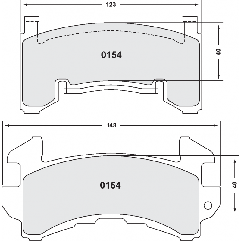 Endurance compound with less wear. Race brake pads - PFC