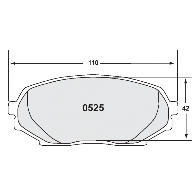 Endurance compound with less wear. Race brake pads - PFC