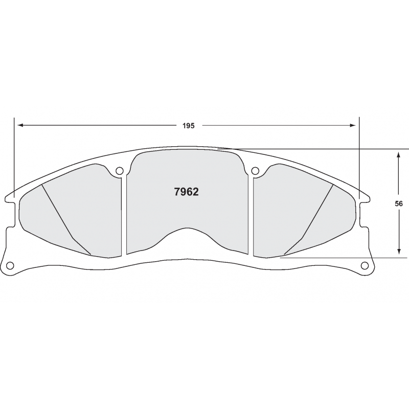 Fast road / track day compound. Street brake pads - For ZR62 caliper