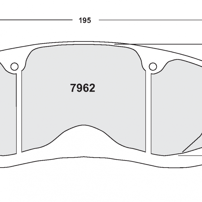 Fast road / track day compound. Street brake pads - For ZR62 caliper