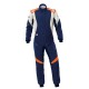 FIRST EVO OVERALL MY2025 FIA 8856-2018 Navy Blue - Fluo Orange