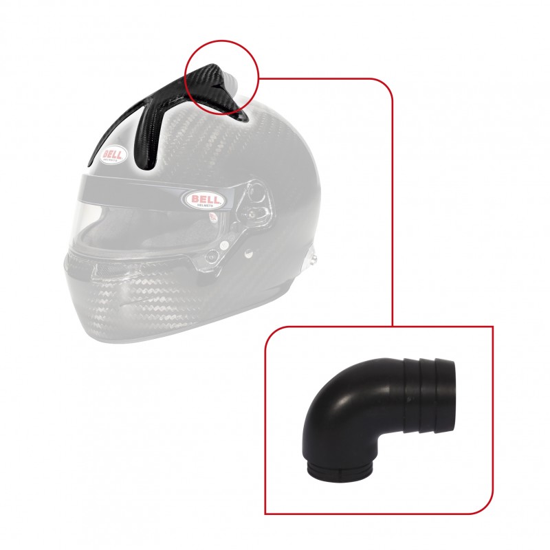 FORCED AIR 10 HOLE TOP/90 DEGREE NOZZLE (V05) KIT - CARBON FIBER BELL HELMET