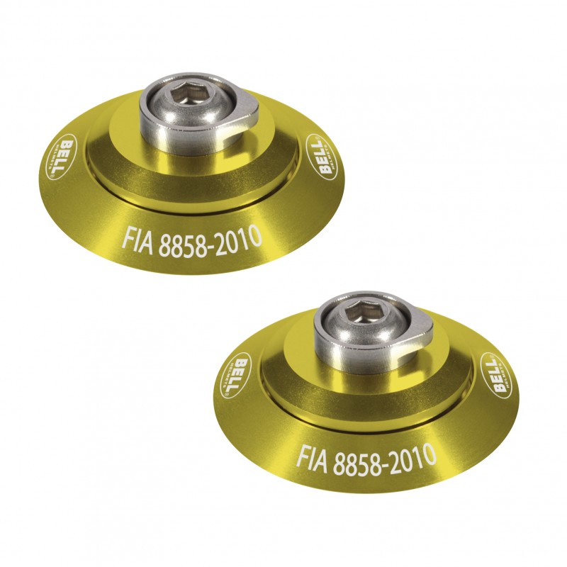 HANS CLIP SET GOLD FIA8858-2010 - BELL HELMET HANS CLIP SET GOLD FIA8858-2010 - BELL HELMET