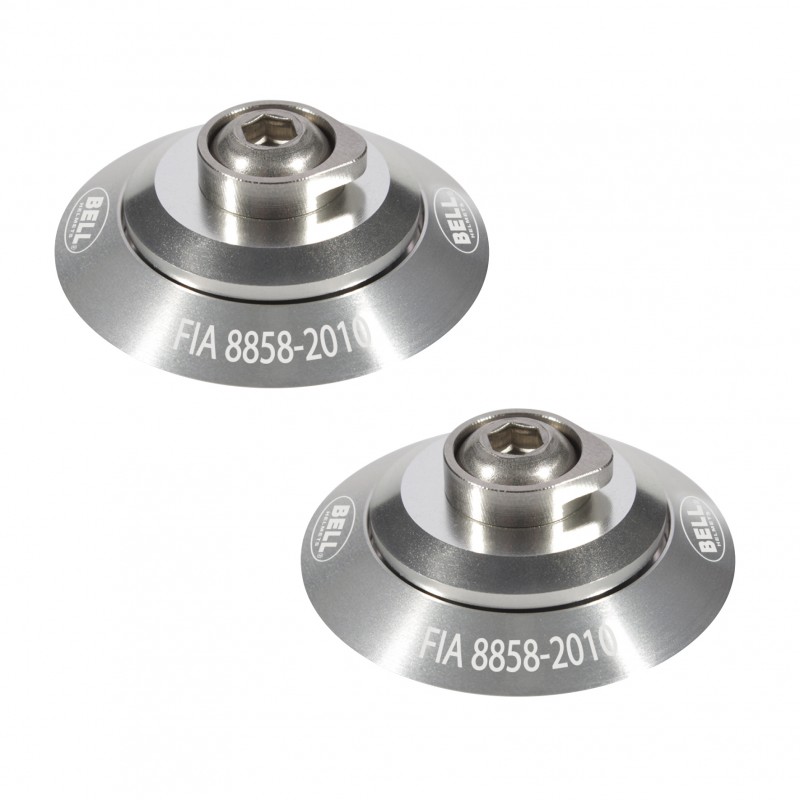HANS CLIP SET SILVER FIA8858-2010 - BELL HELMET HANS CLIP SET SILVER FIA8858-2010 - BELL HELMET