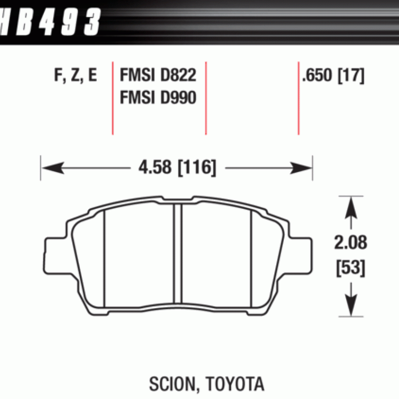 Hawk Brake Pad - Blue 9012 (17 mm) Hawk Brake Pad - Blue 9012 (17 mm)