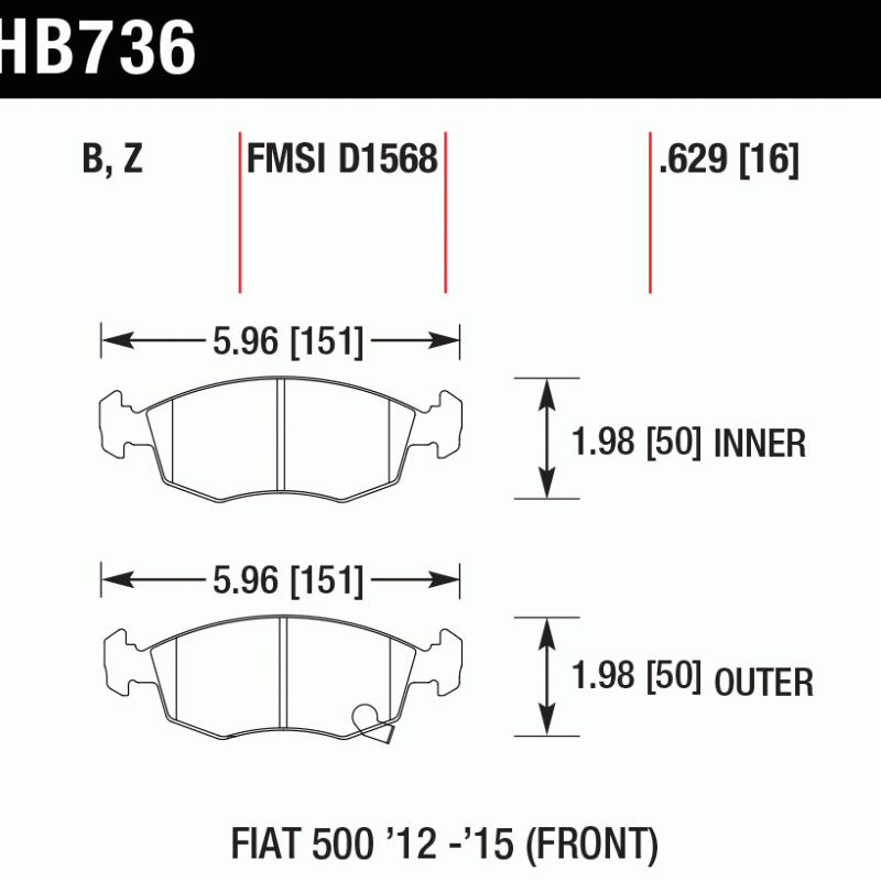 Hawk Brake Pad - Blue 9012 Hawk Brake Pad - Blue 9012