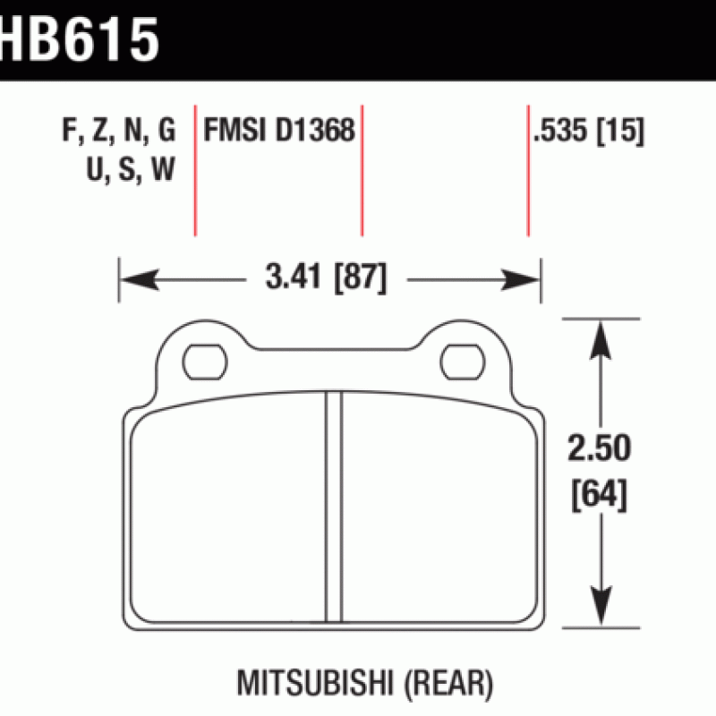 Hawk Brake Pad - DTC-60 (13 mm)