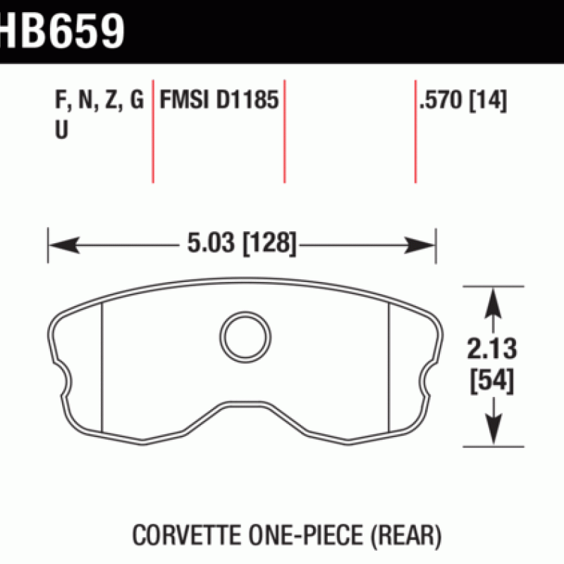 Hawk Brake Pad - DTC-60 (14 mm)