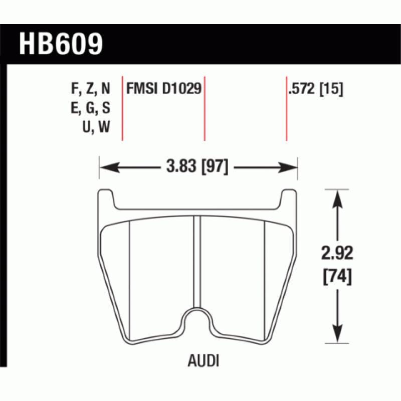 Hawk Brake Pad - DTC-60 (14 mm)