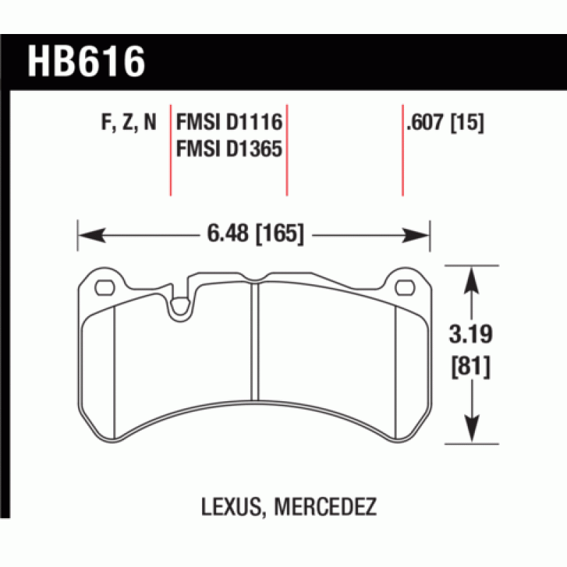 Hawk Brake Pad - DTC-60 (15 mm)