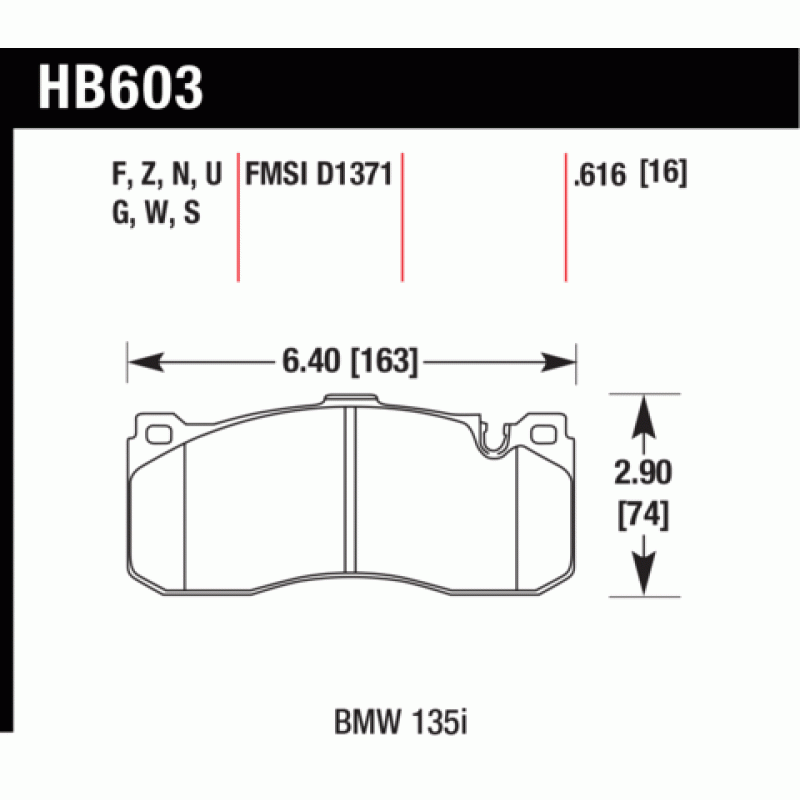 Hawk Brake Pad - DTC-60 (16 mm)