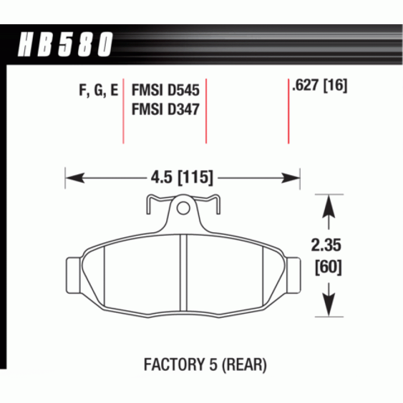 Hawk Brake Pad - DTC-60 (16 mm)