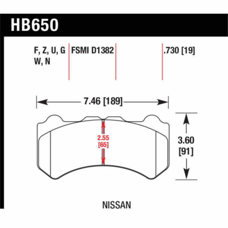 Hawk Brake Pad - DTC-60 (18 mm)