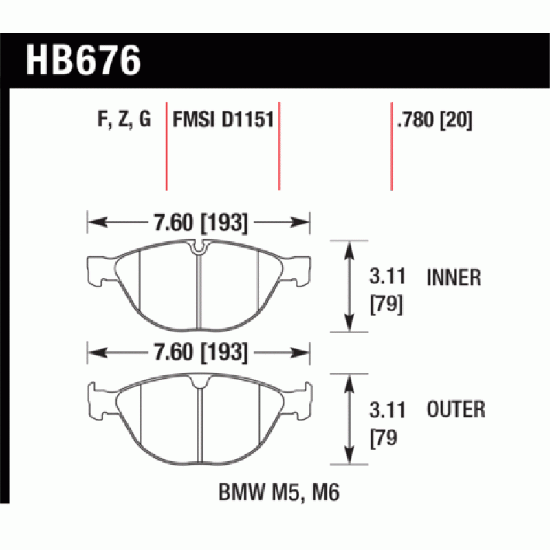 Hawk Brake Pad - DTC-60