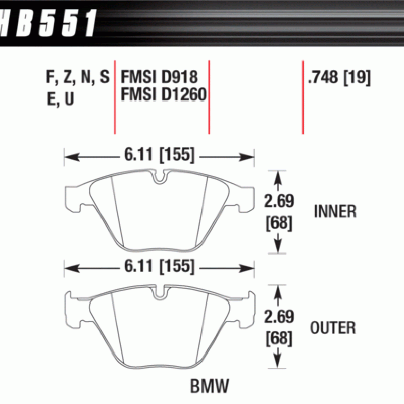 Hawk Brake Pad - DTC-60