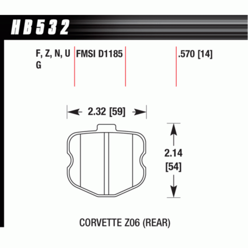 Hawk Brake Pad - DTC-70 (14 mm)