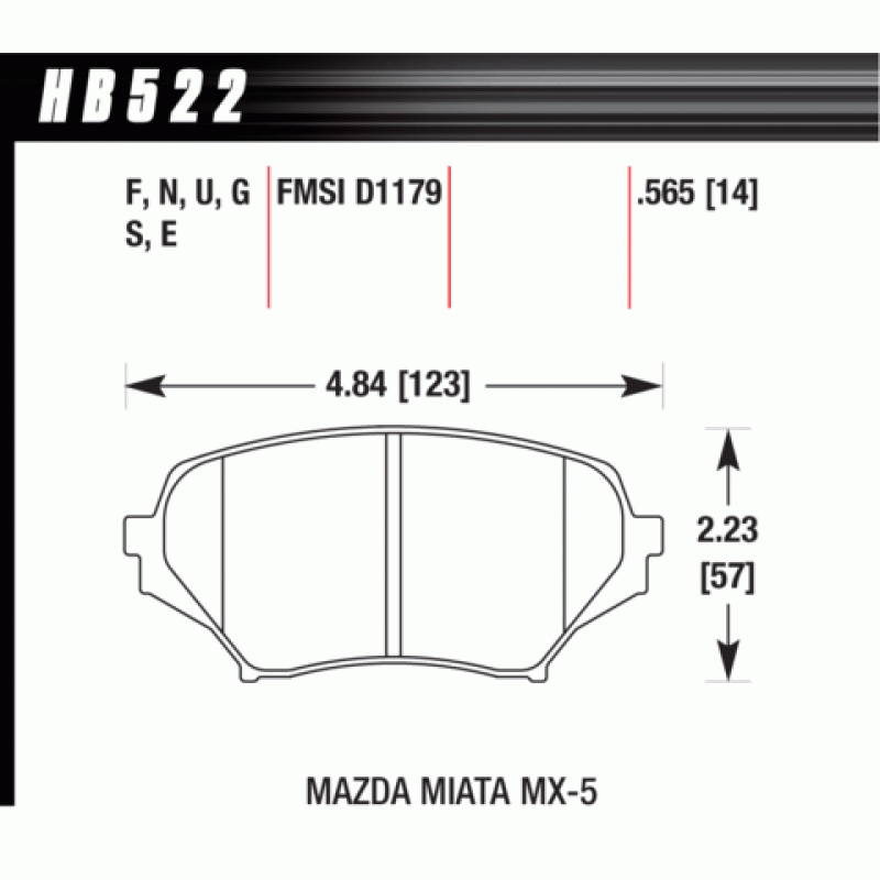 Hawk Brake Pad - DTC-70 (14 mm)