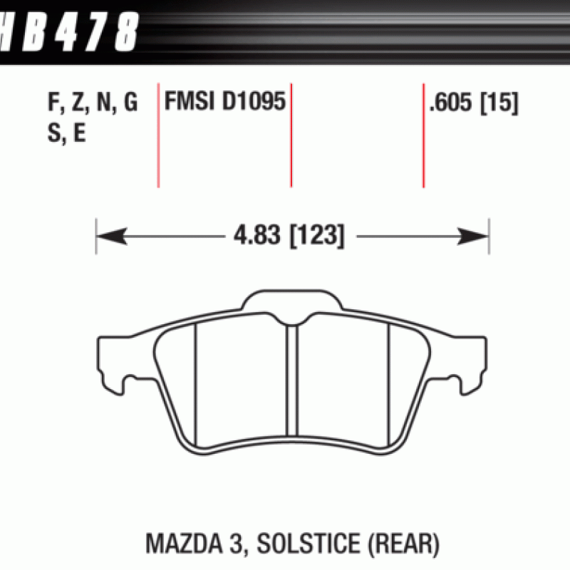 Hawk Brake Pad - DTC-70 (15 mm)