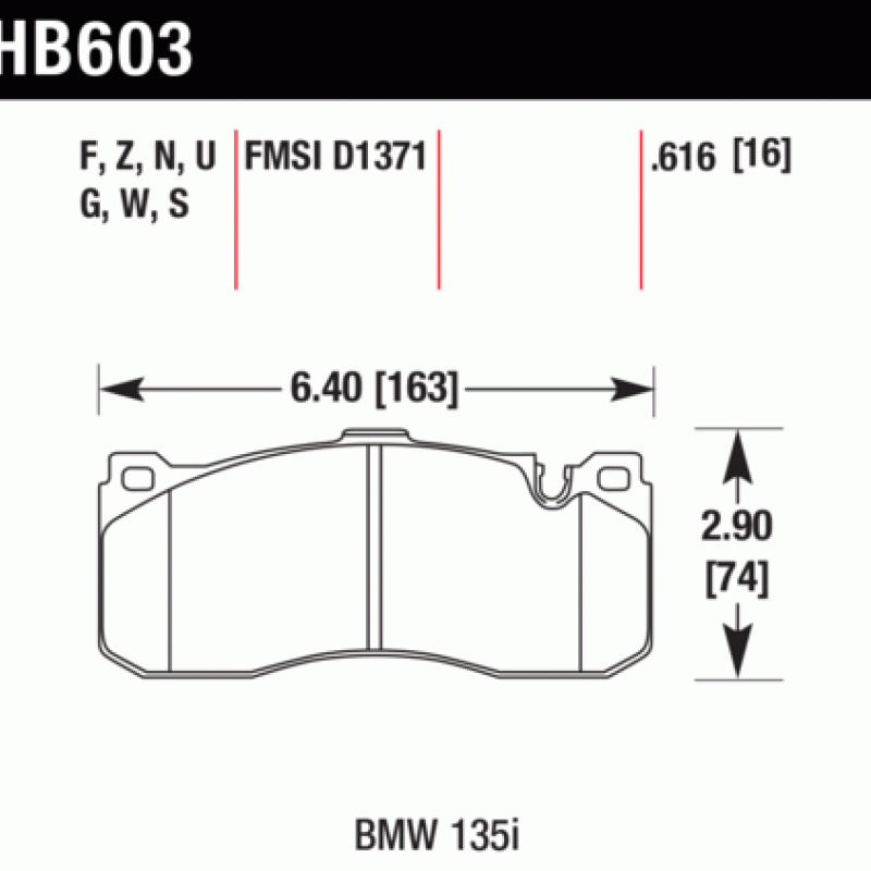 Hawk Brake Pad - DTC-70 (16 mm)