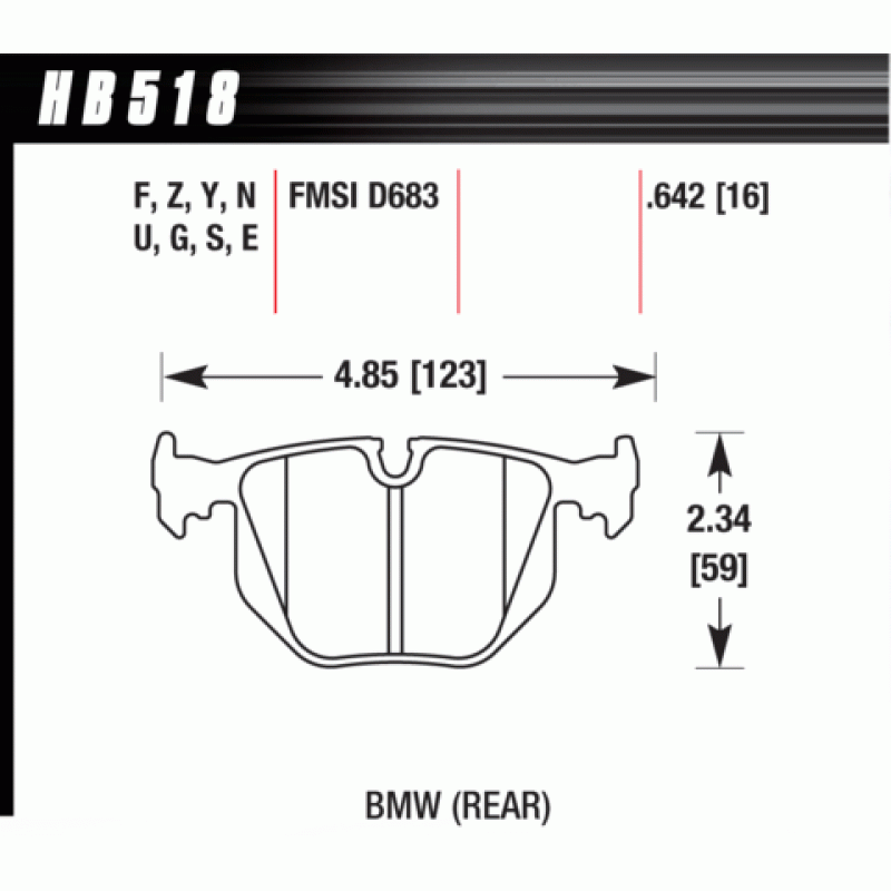 Hawk Brake Pad - DTC-70 (16 mm)