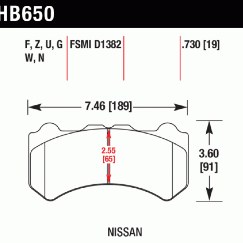 Hawk Brake Pad - DTC-70 (18 mm)