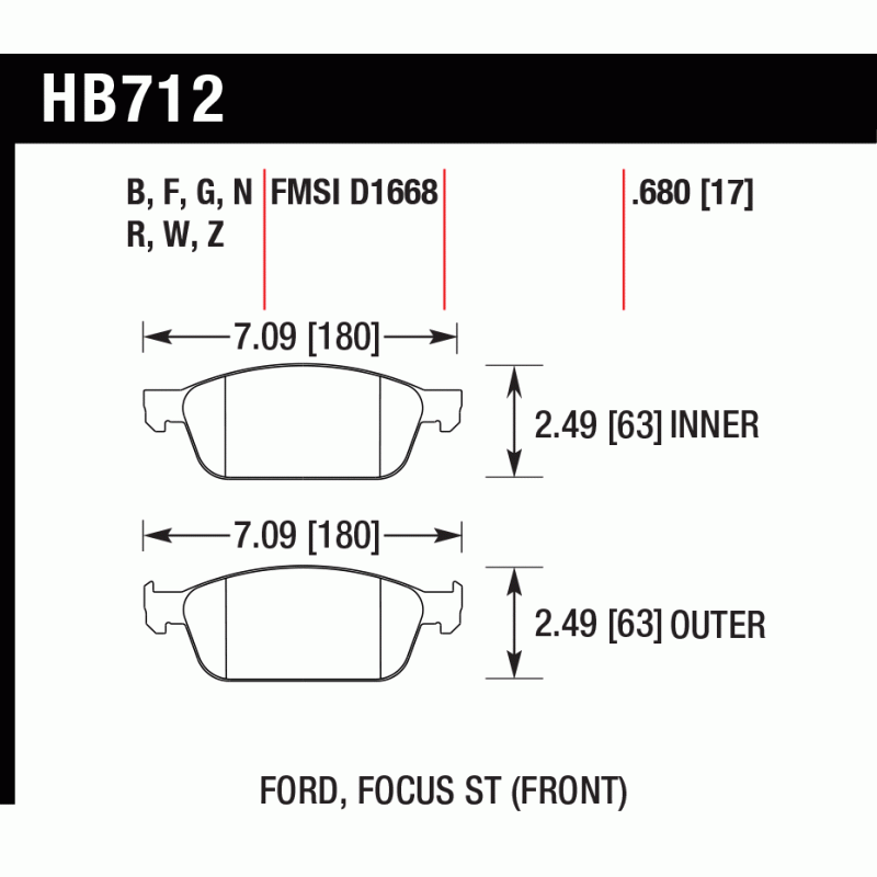Hawk Brake Pad - ER-1