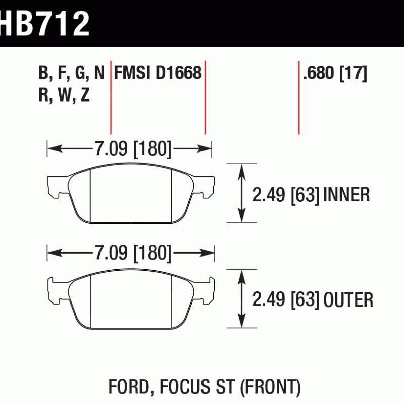 Hawk Brake Pad - ER-1