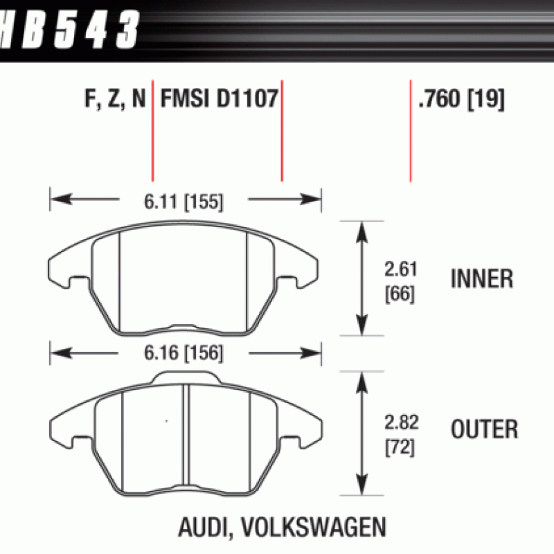 Hawk Brake Pad - ER-1