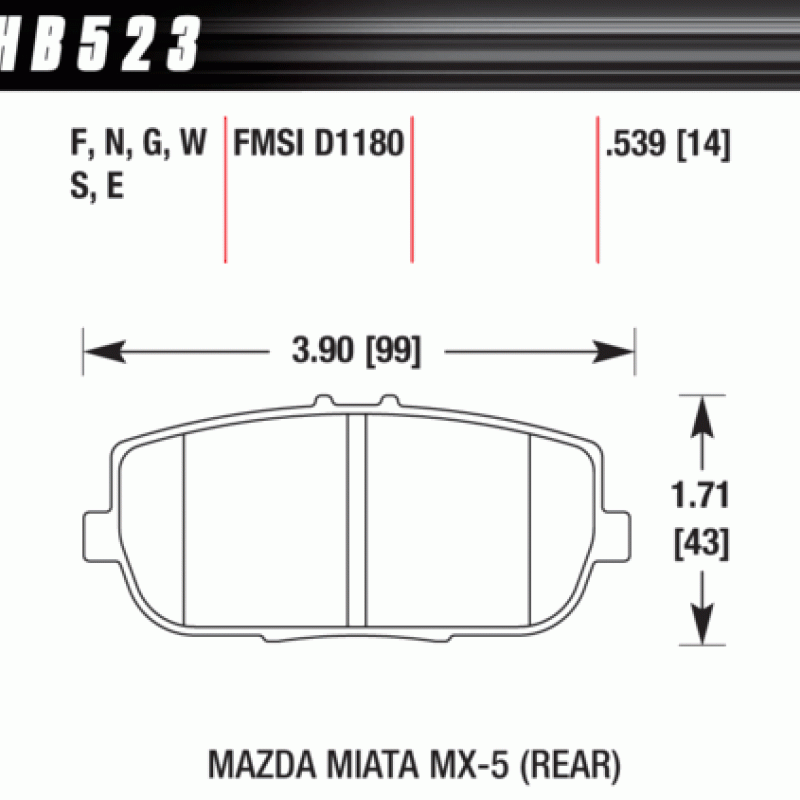 Hawk Brake Pad - ER-1