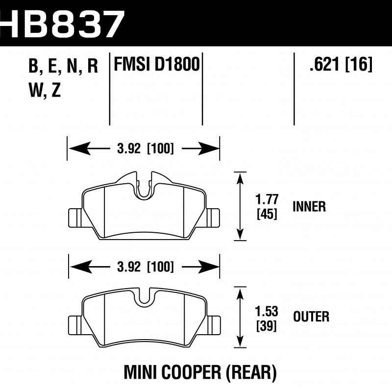Hawk Brake Pad - HP Plus Hawk Brake Pad - HP Plus