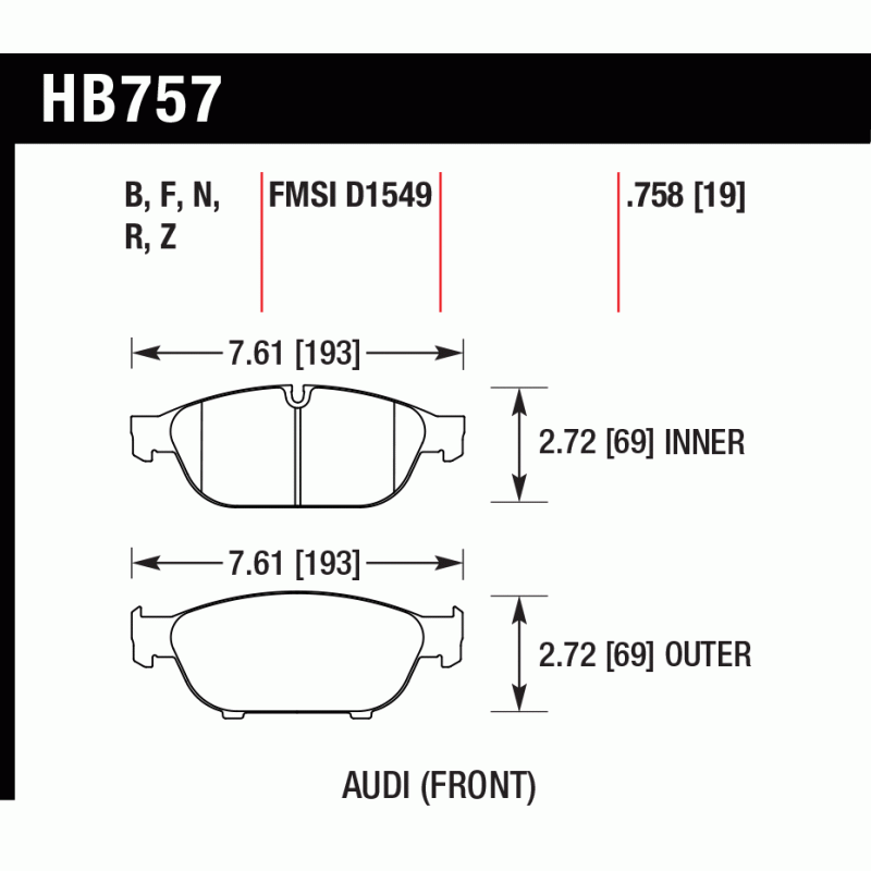 Hawk Brake Pad - HP Plus