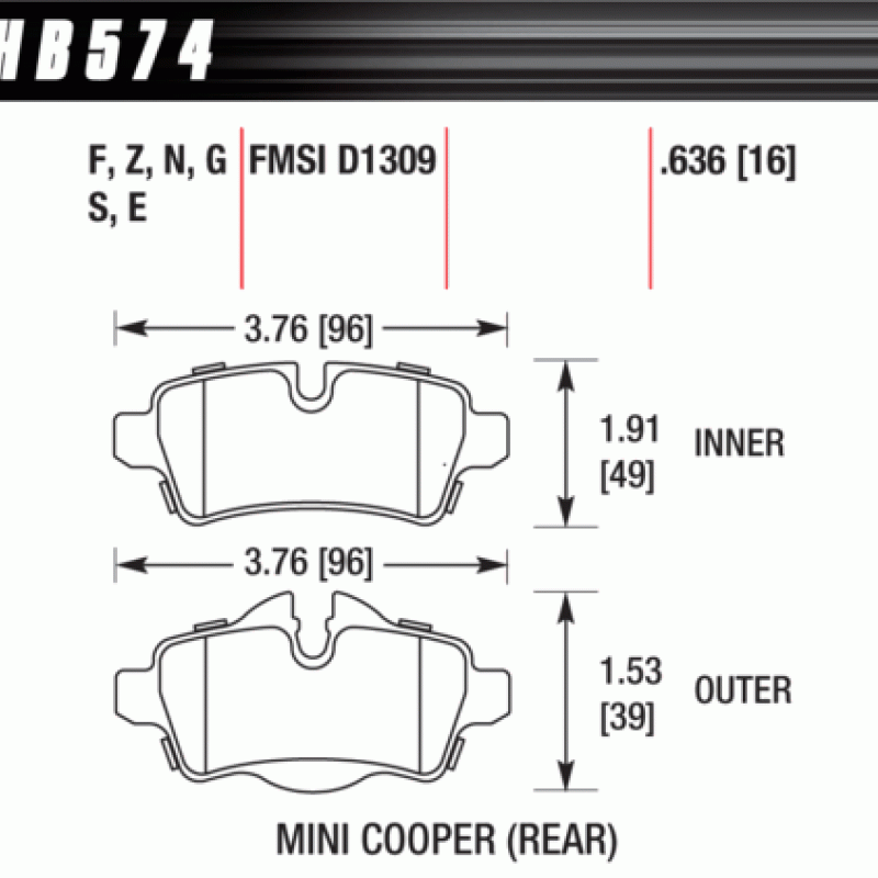 Hawk Brake Pad - HP Plus Hawk Brake Pad - HP Plus