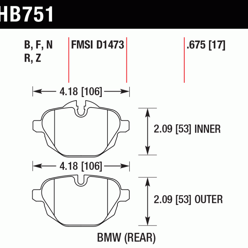 Hawk Brake Pad - HPS 5.0 Hawk Brake Pad - HPS 5.0