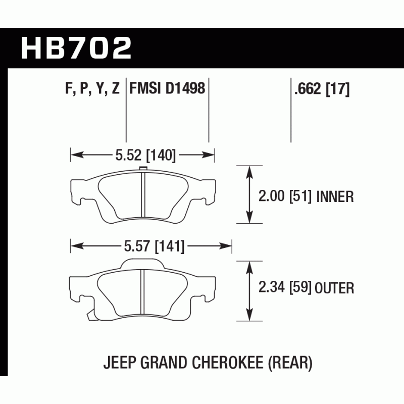 Hawk Brake Pad - HPS 5.0