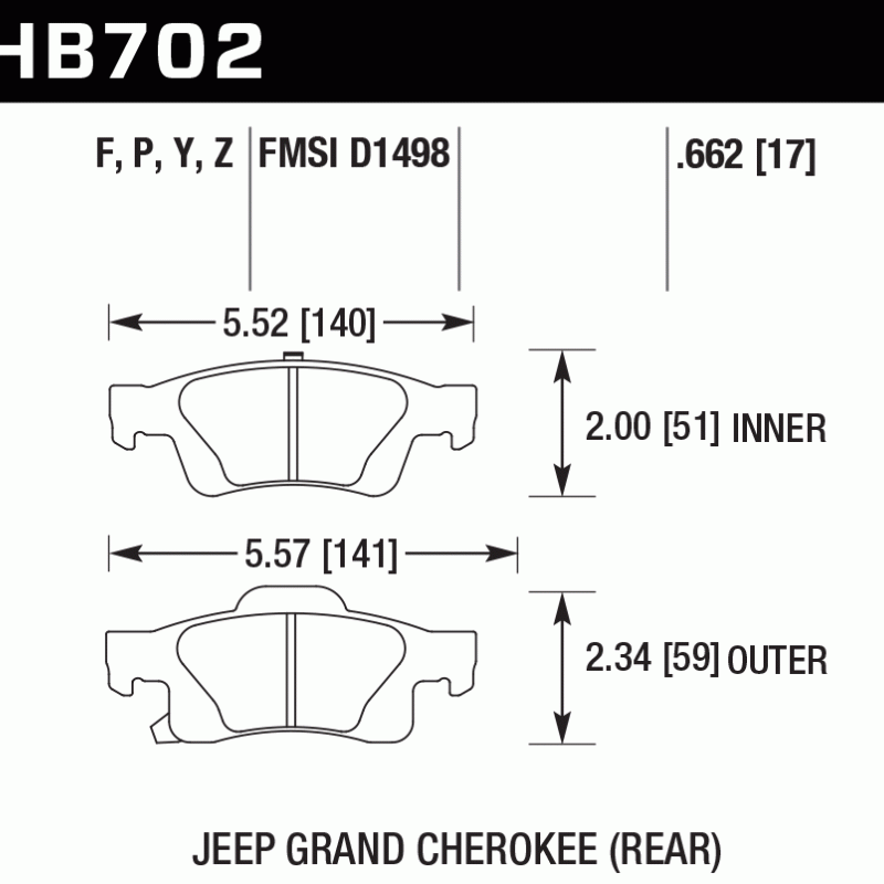Hawk Brake Pad - HPS 5.0