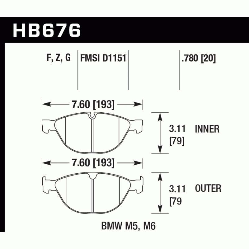 Hawk Brake Pad - HPS 5.0