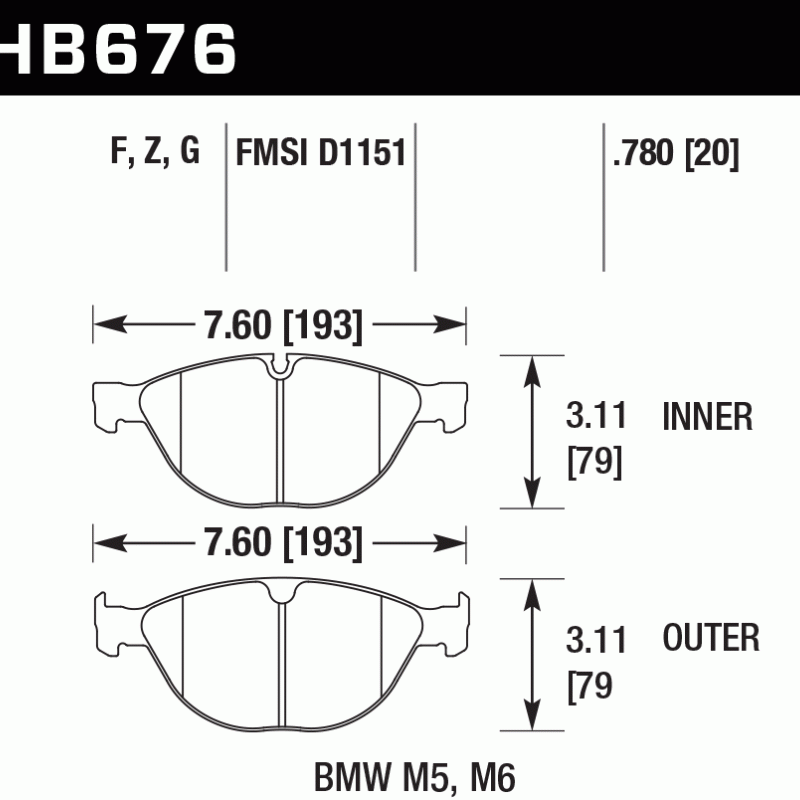 Hawk Brake Pad - HPS 5.0