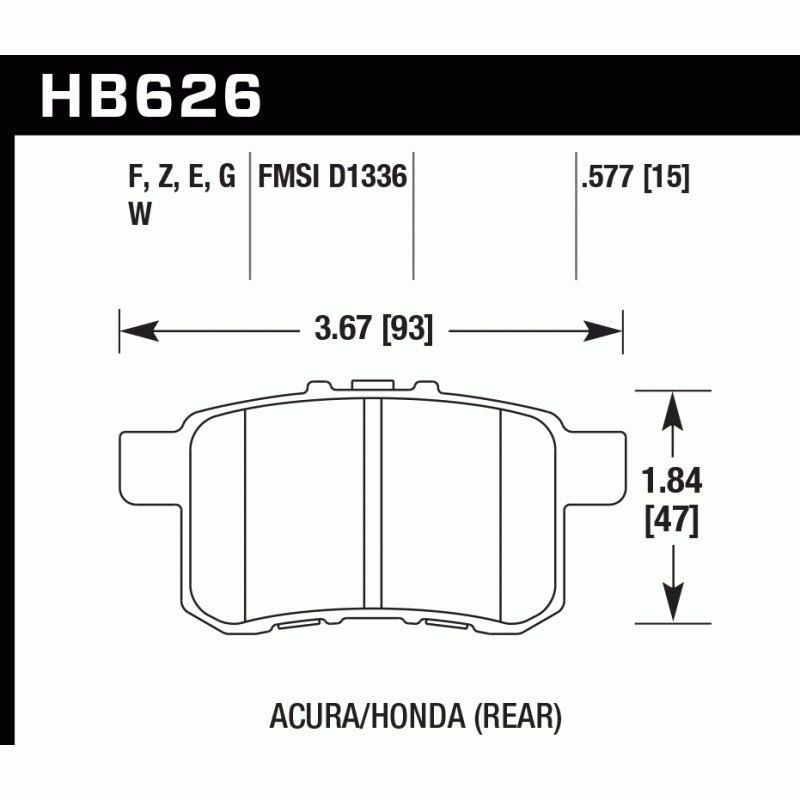 Hawk Brake Pad - HPS 5.0
