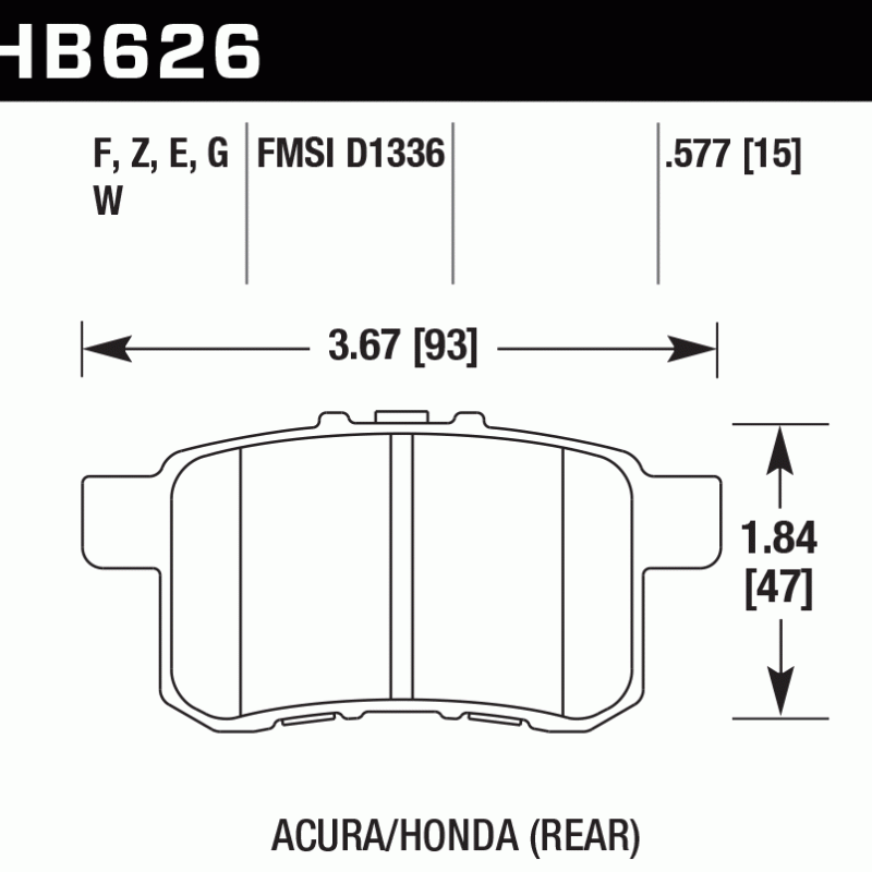 Hawk Brake Pad - HPS 5.0