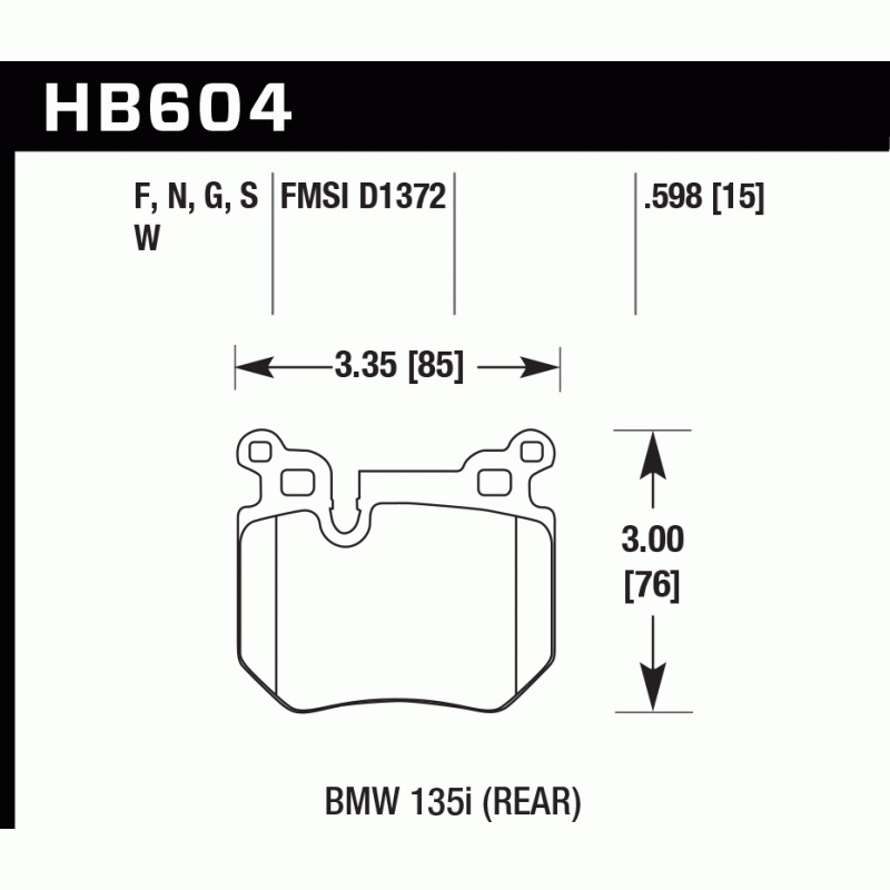 Hawk Brake Pad - HPS 5.0