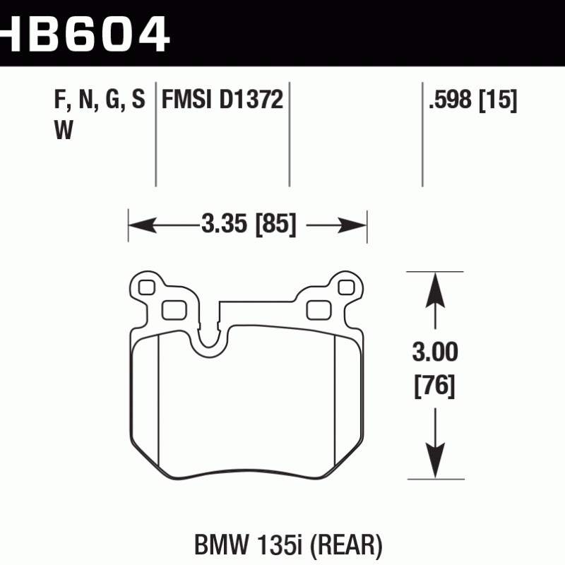 Hawk Brake Pad - HPS 5.0