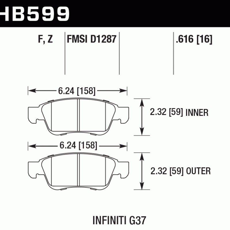 Hawk Brake Pad - HPS 5.0 Hawk Brake Pad - HPS 5.0